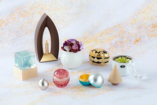 NORIKA　小型骨壷　蕾花 青海　アルミ箔
